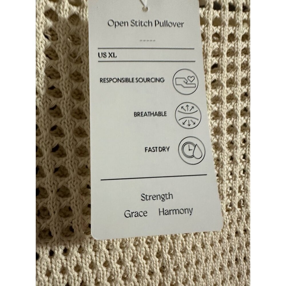 Isabella Activewear Women's Open Stitch Pullover Size XL NWT - Picture 5 of 7